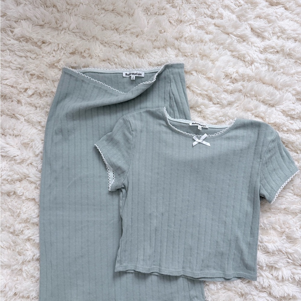SOLD Reformation Goldie Knit Two Piece